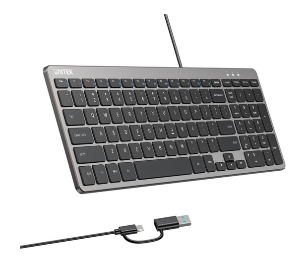 Unitek SlimTap Lekka klawiatura przewodowa biurowa - 1540407 - zdjęcie 3